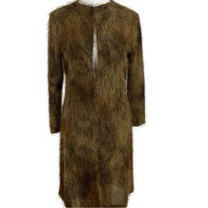 OT Eyelash Long Cardigan Sweater Size M